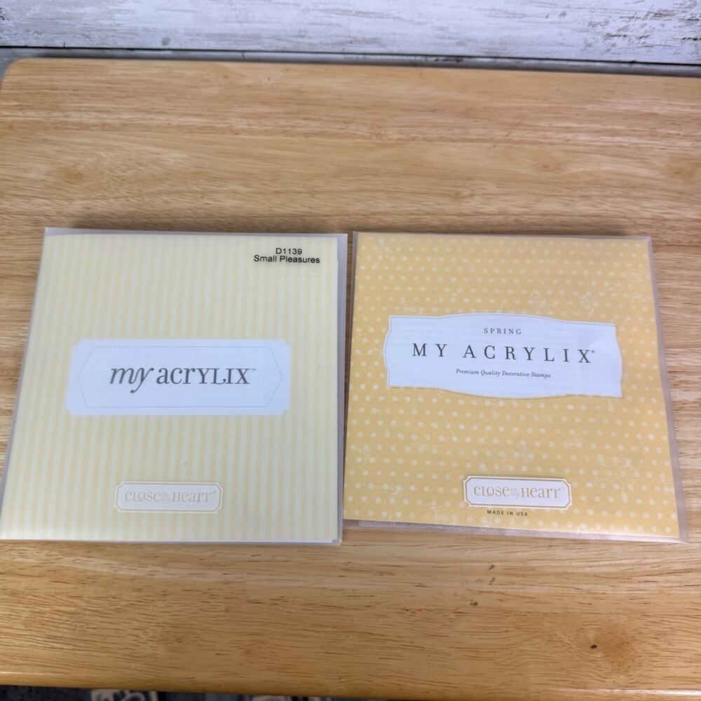 Close To My Heart Acrylix Decorative Stamps Set Spring & Simple Pleasures Lot